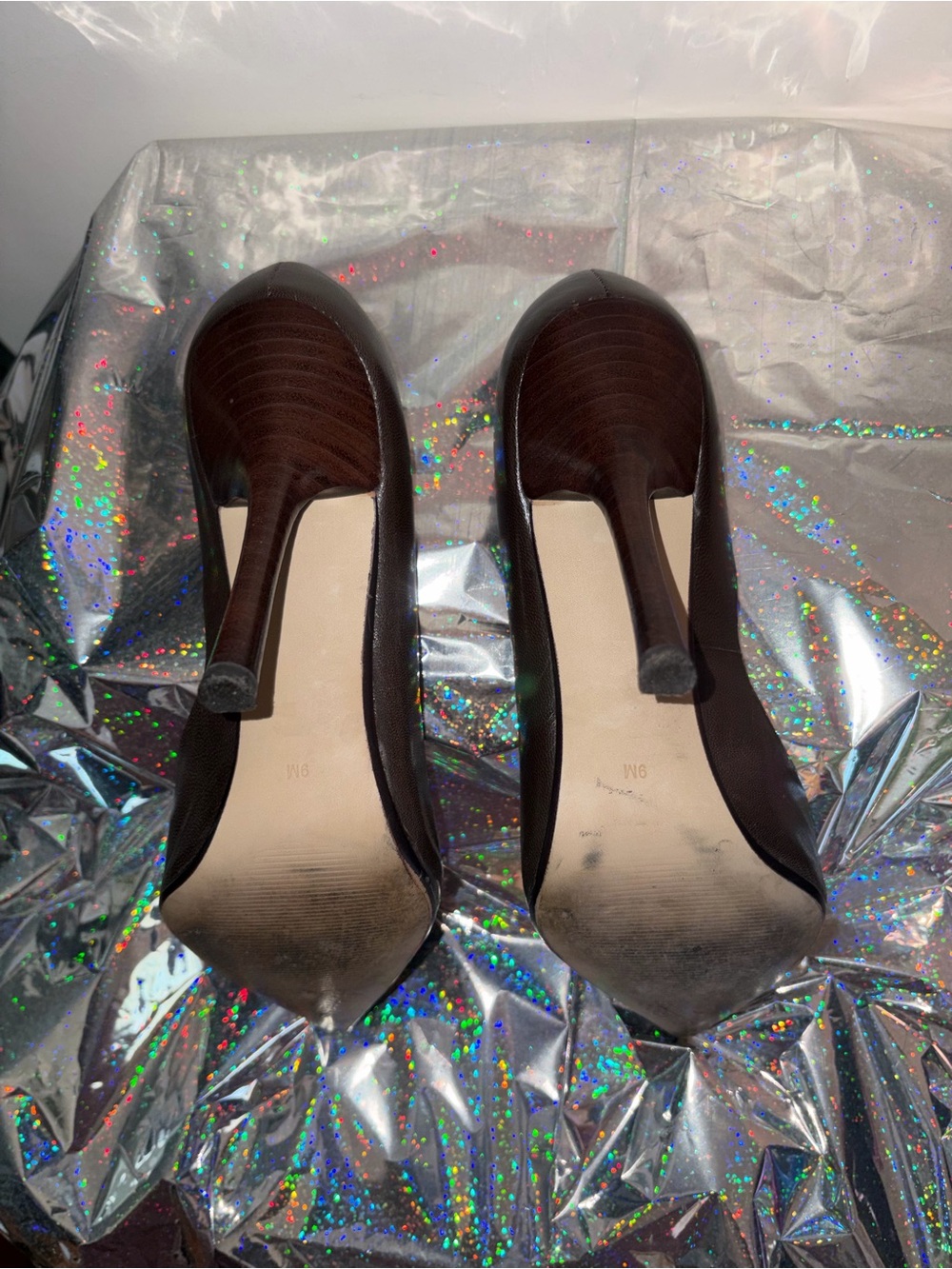 Guess Dark Brown Pointed Toe Stiletto Pumps - Picture 5 of 7